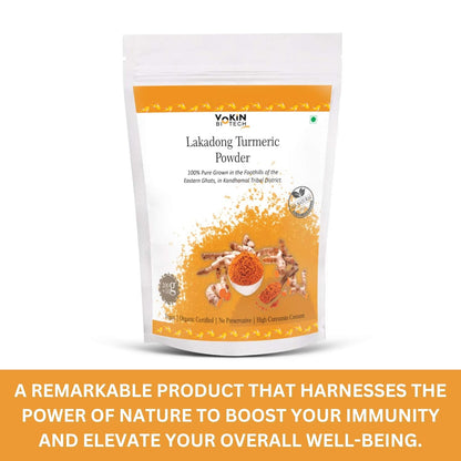 Vokin Biotech Lakadong Turmeric Powder 250gm | High Curcumin Content 7-9% Haldi Powder | Immunity Booster Pack of 1