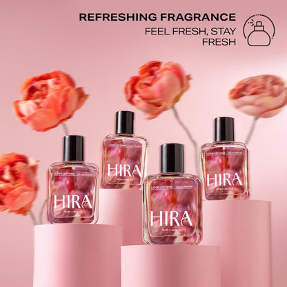 HIRA Love Letters Perfume for Woman 50 ml | Warm Vanilla, Fruity & Floral Scent | 12 Hours Long Lasting Eau de Parfum Premium Luxury Fragrance | Gifts for Woman, Girlfriend, Date Night Perfume