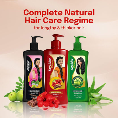 Karthika Hairfall Shield Shampoo with Shikakai & Hibiscus â€“ 1L | Herbal Anti-Hairfall Shampoo for Strong & Healthy Hair | Natural Care for Men & Women