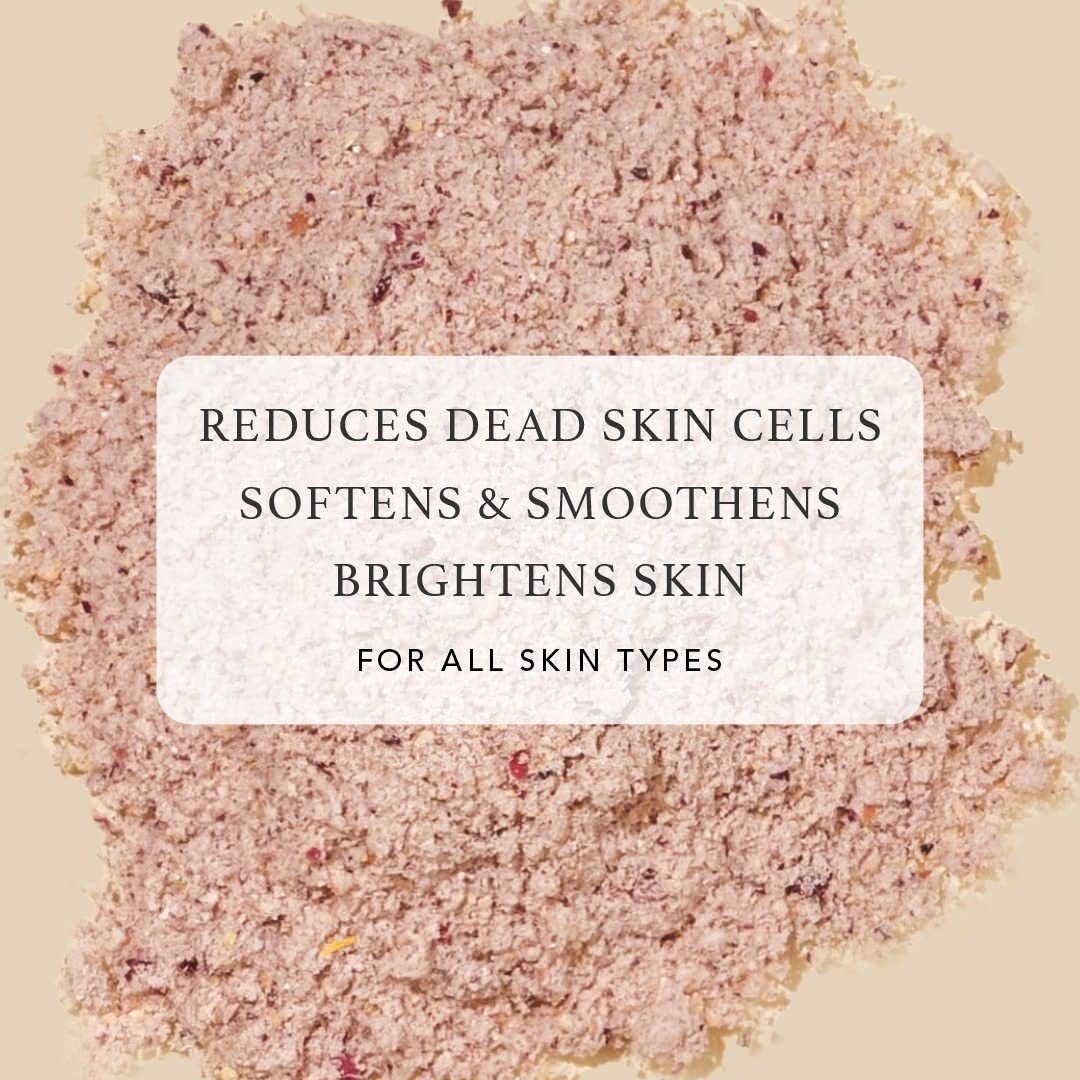RAS Luxury Oils Brighten Exfoliating Powder to Foam Body Scrub | Tan Removing & Gentle Exfoliation | Orange, Himalayan Rose & Pink Pepper | For Men & Women | Vegan, Toxin & Cruelty Free | 100g