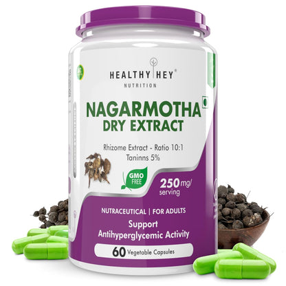 HealthyHey Nutrition Nagarmotha Dry Extract,10:1,60 Vegetable capsules