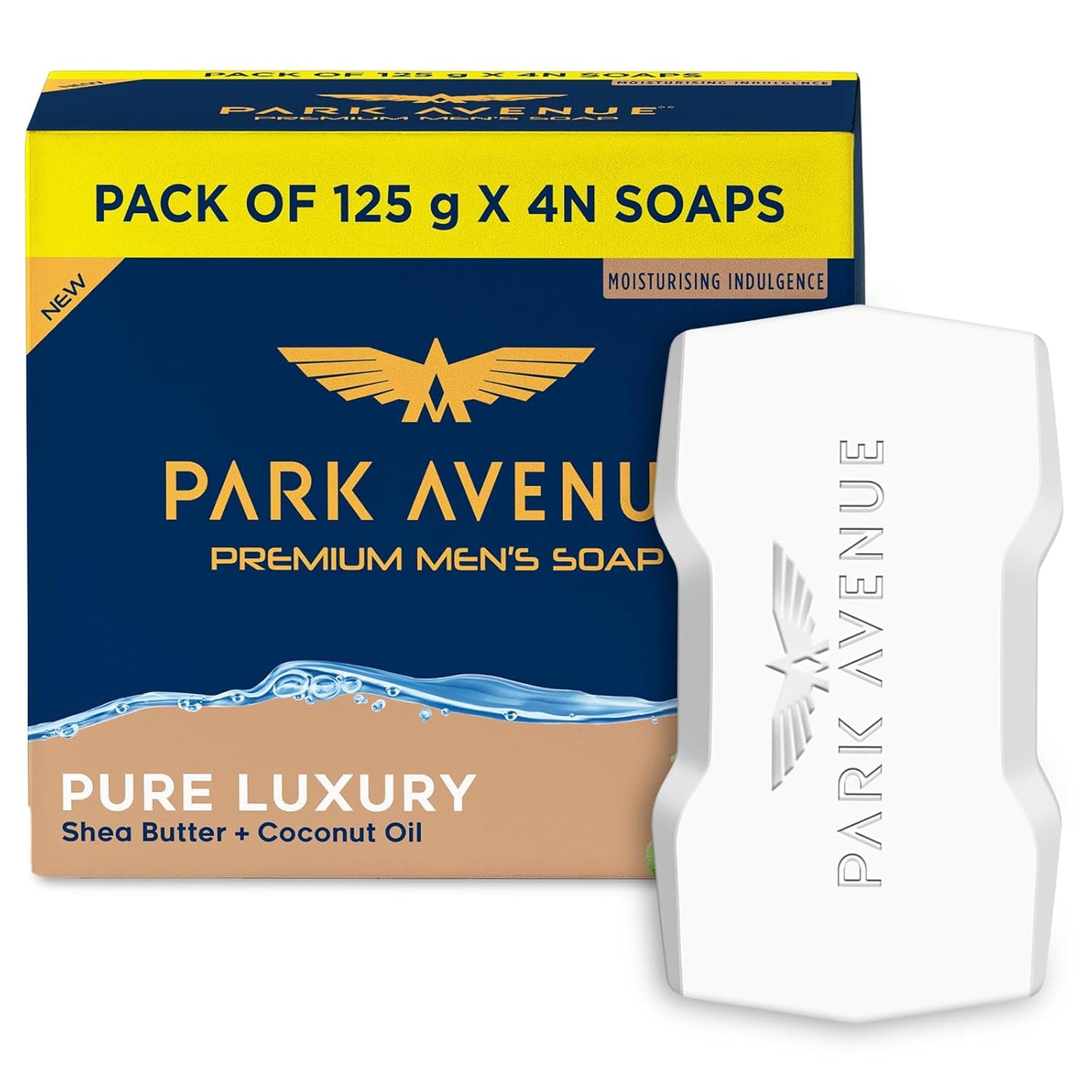 Park Avenue Premium Menâ€™s Soaps for Bath â€“ Pure Luxury | 125g (Pack of 4) | Enriched with Shea Butter & Coconut Oil | Grade 1 Soap | For All Skin Types