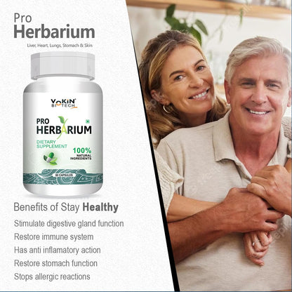 Vokin Biotech Pro Herbarium Protects Liver, Heart, Lungs, Stomach & Skin from Parasites (60 Capsules)