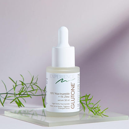 Glutone 10% Niacinamide serum with 1% Zinc PCA for clear, blemish-free Even Skin Tone | Controls excess sebum & breakouts |Tightens enlarged pores |30ml