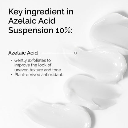 The Ordinary Azelaic Acid Suspension 10%, Brightening Formula for Uneven and Blemish-Prone Skin, 30ml