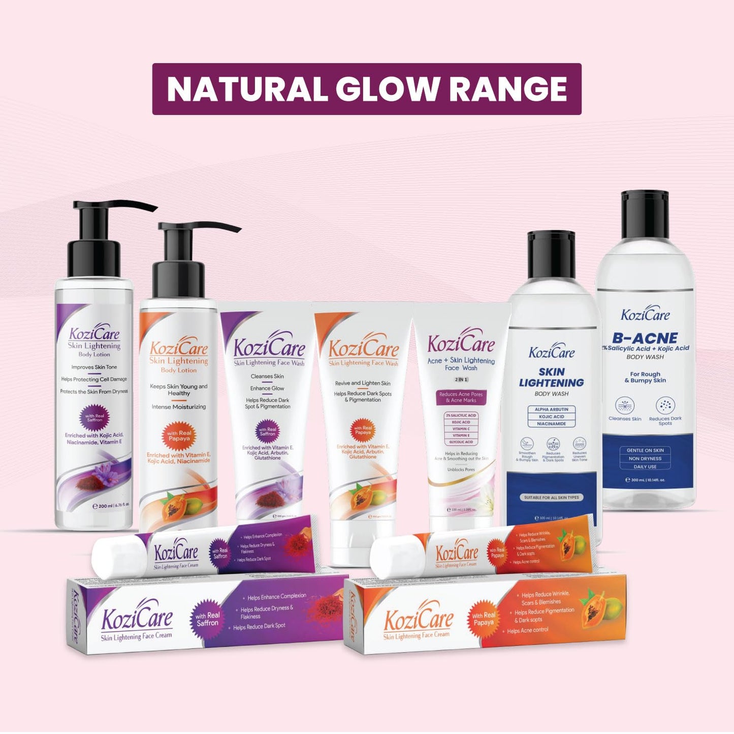 Kozicare Kojic Acid Face Wash | Acno Fight & 2% Salicylic Acid | for Glowing Skin | Reducing Acne & Smoothing Skin | for Women & Men - 100 Ml