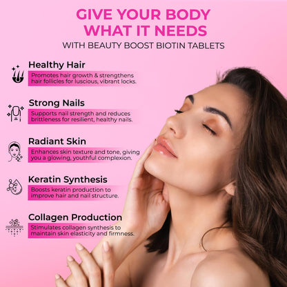 The Body Reserve Biotin 10000mcg 120 Veg Tabs, Biotin Tablets For Hair, Skin & Nails, Hair Vitamins biotin Supplement For Men & Women 4 Monthâ€™s Supply Pack