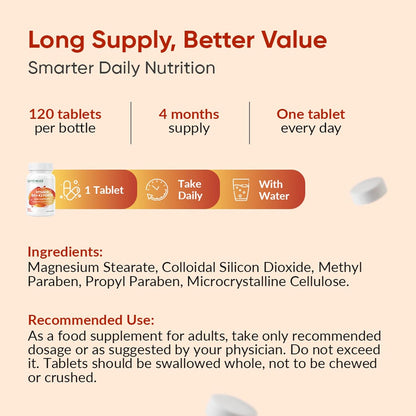 Ambrosial Vitamin D3 K2 Forte 120 Tablets | Vitamin D 3 k 2 Supplement for Bone, Heart & Immune Health Vitamin D3 (600 IU) with MK-7 Vitamin K2 | Plant-Based High Absorption Daily supplements