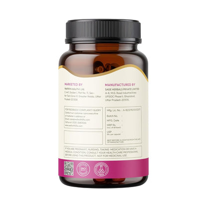 Wellwith (Ayuzera) Natural Milk Thistle 500mg â€“ 60 Veg Capsules (Pack of 1) | Supports Liver Health, Detox & Metabolism | Pure Herbal Supplement