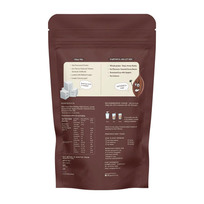 Earthful Kids Millet Mix 400 Gms | 4+ Years | No Refined Sugar | With Jowar, Ragi & Barley | Cocoa, Sweetened with Jaggery