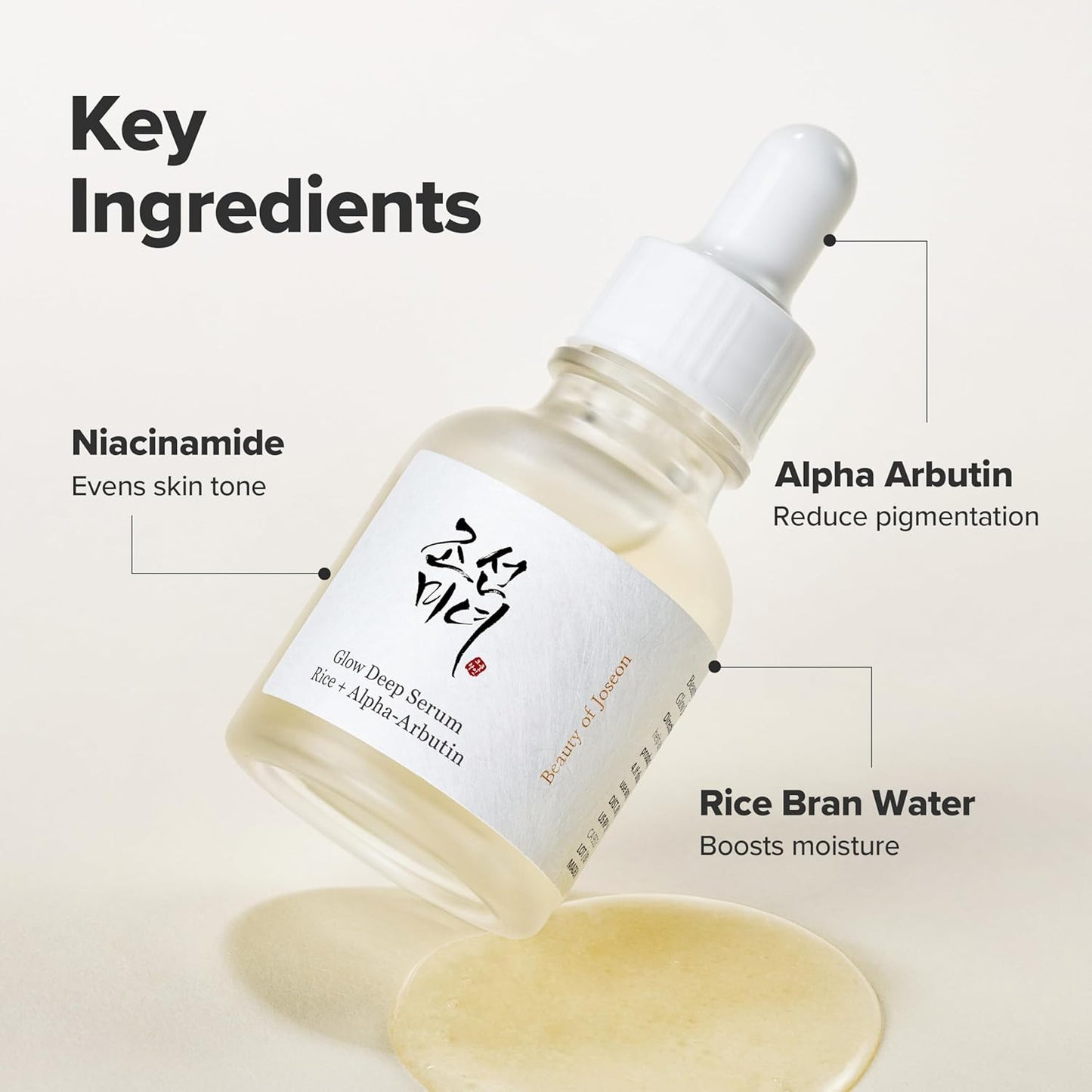 [Beauty of Joseon] Glow Deep Serum Rice + Arbutin (30ml) â€“ Korean Face Serum for Brightening, Even Skin Tone & Dark Spot Care