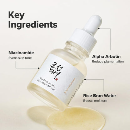 [Beauty of Joseon] Glow Deep Serum Rice + Arbutin (30ml) â€“ Korean Face Serum for Brightening, Even Skin Tone & Dark Spot Care