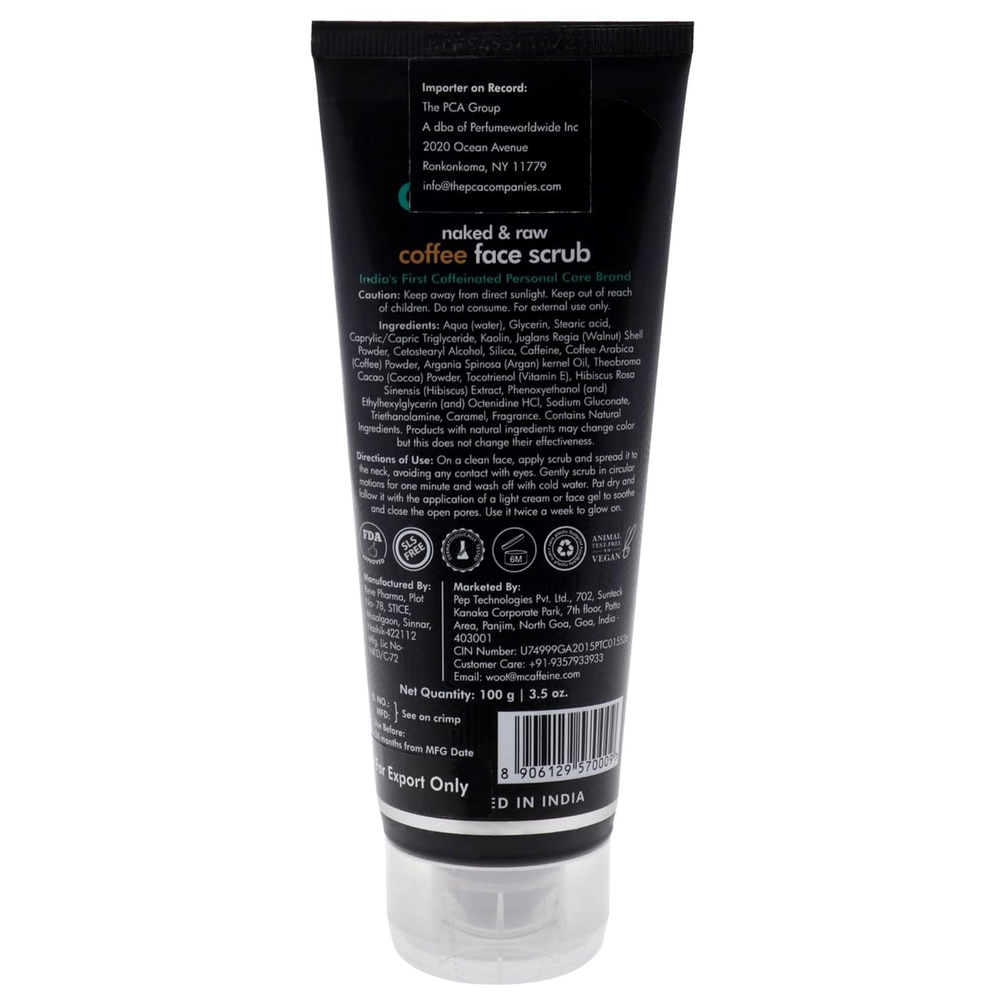 mCaffeine Coffee Tan Removal Face Scrub (100gm) | Exfoliate Scrub | Blackhead Remover, Whitehead Remover, Dead Skin Remover, Detan Pack | Caffeine & Walnut Scrub for Face | Face Scrub For Women & Men