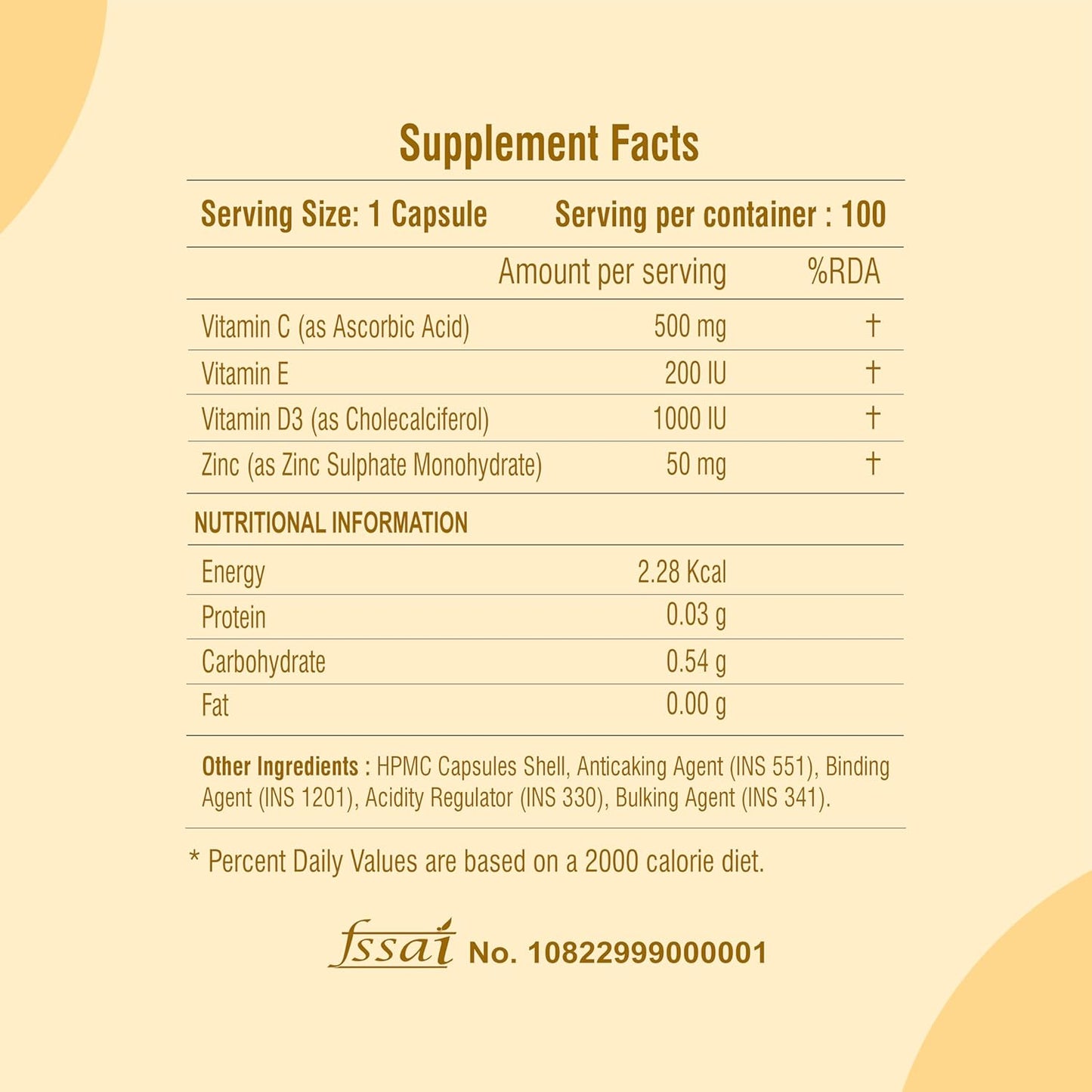 Vita C Plus - 100 Capsules - Antioxidant & Immune Support - Overall Health - Skin Anti-Ageing -Supports Healthy Skin & Joints