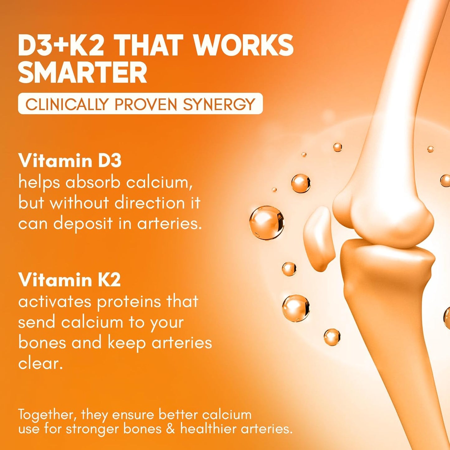Rasayanam Vitamin D3 K2(MK-7) | 100% Vegan Vitamin D3 | Superior K2(MK-7) from Balchem, USA | For Calcium Utilization, Bone Strength & Heart Health | D3 Supplement For Immunity | 120 Veg Tablets