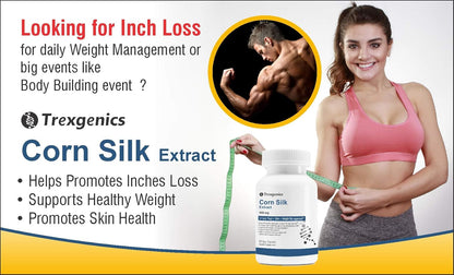 Trexgenics Corn Silk Extract 600 Mg 10:1 For Kidney Care, Skin, Weight Management Vegan & Gluten Free (60 Veg Capsules)