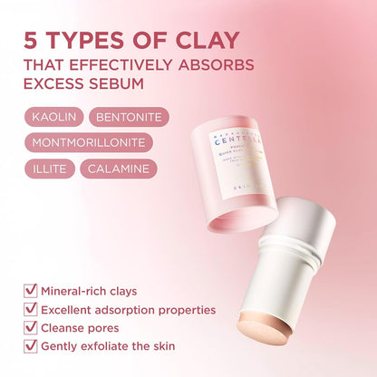 SKIN1004 Madagascar Centella Poremizing Quick Clay Stick Mask 27g â€“ Face Mask with 5 Clays & Red Bean Powder for Pore Care, Oil Control, Blackhead Removal & Skin Soothing Korean Skincare