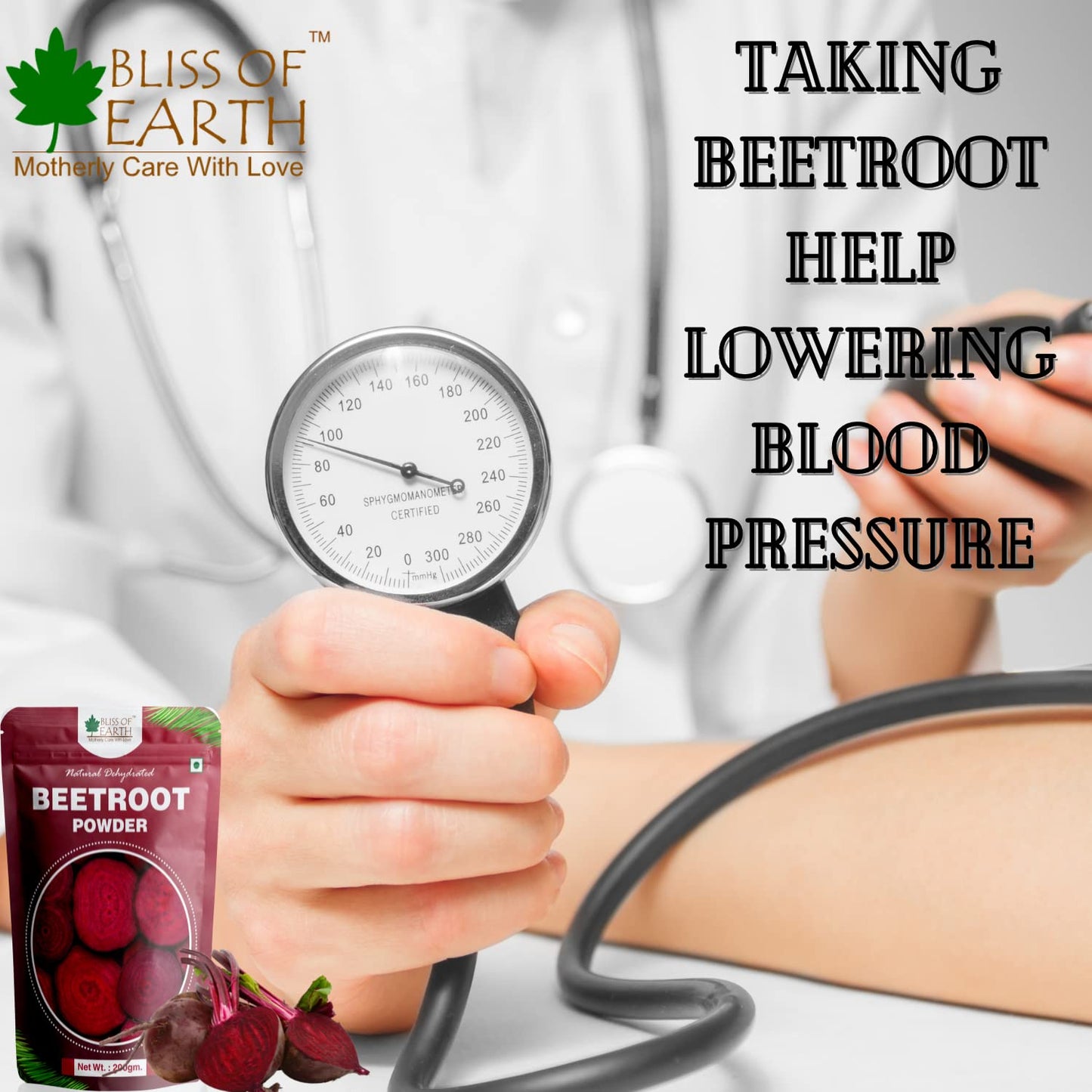 Bliss of Earth 200gm Beetroot Powder For Juice Eating Face Skin Whitening, Natural Dehydrated Chukundar Powder