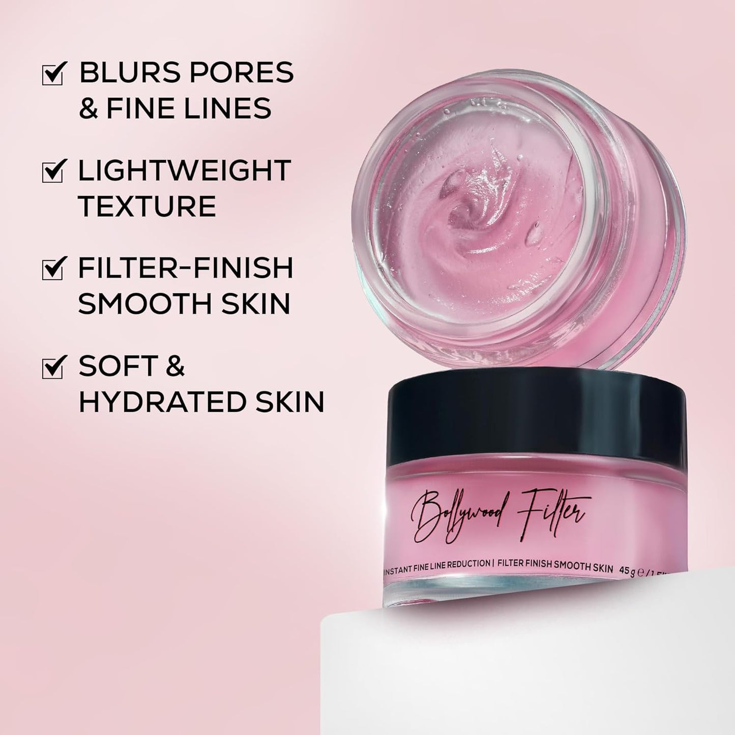 RENEE Bollywood Filter Face Primer 45 gm| for a Flawless & Smooth Skin| Blurs Fine Lines, Wrinkles & Pores Instantly| Hydrating, Lightweight & Non-sticky| Cruelty-free