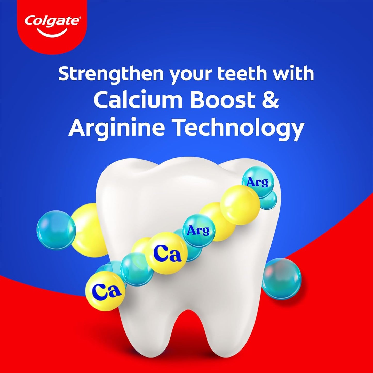 Colgate Strong Teeth Toothpaste, 300g, World's No: 1 Toothpaste Brand, Calcium-boost Tooth Paste for 2X Stronger Teeth, Whitens Teeth, Fresh Breath & Prevents cavities (Combo Pack Offer) (Pack of 2)