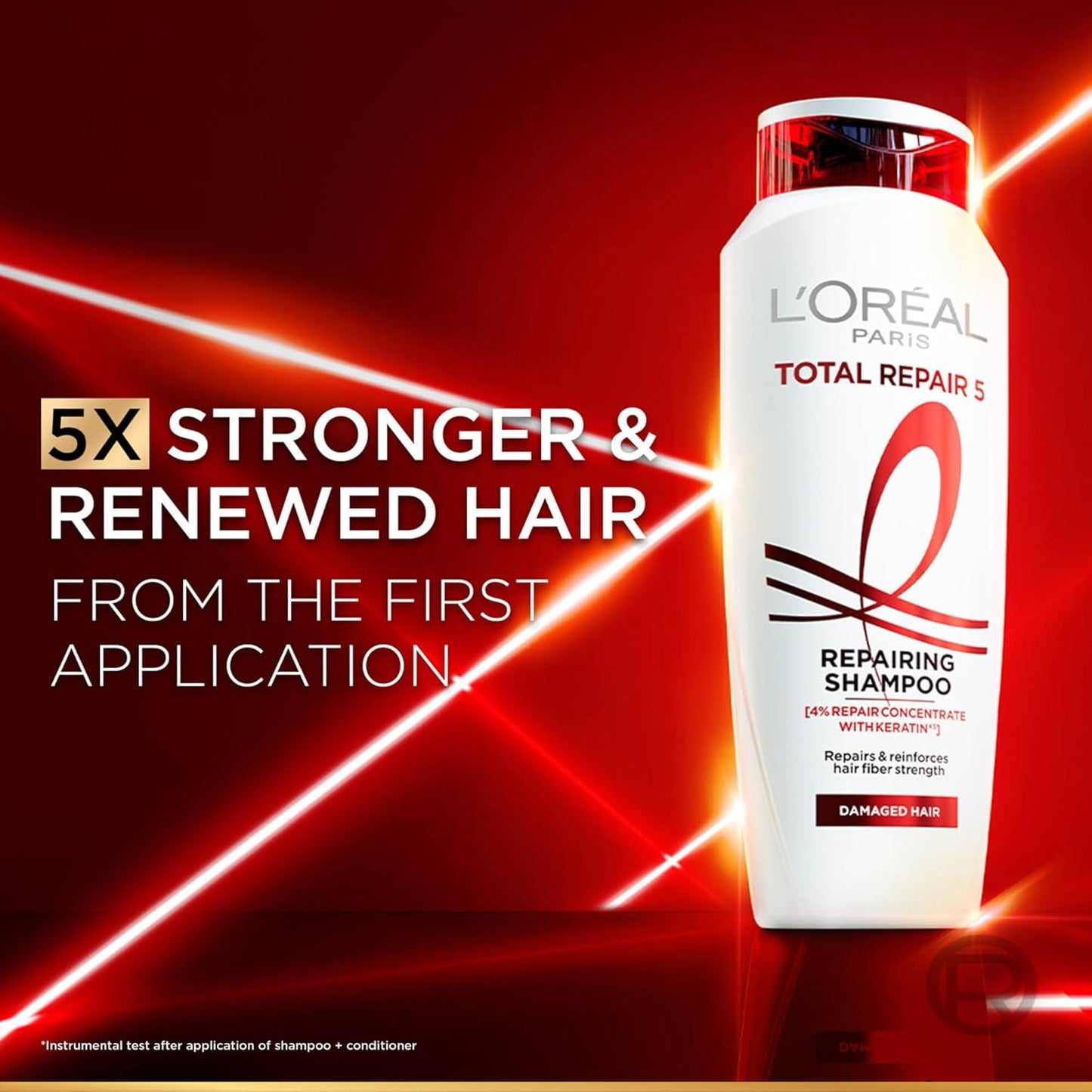 L'Oreal Paris Total Repair 5 Shampoo, For Repairing 5 Signs Of Damaged Hair, With Keratin Xs | 800Ml