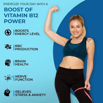 THE BODY RESERVE Vitamin B12 Supplements Methylcobalamin 500 Mcg Tablets | Active For Men & Women 120 Veg (4-Month Supply)