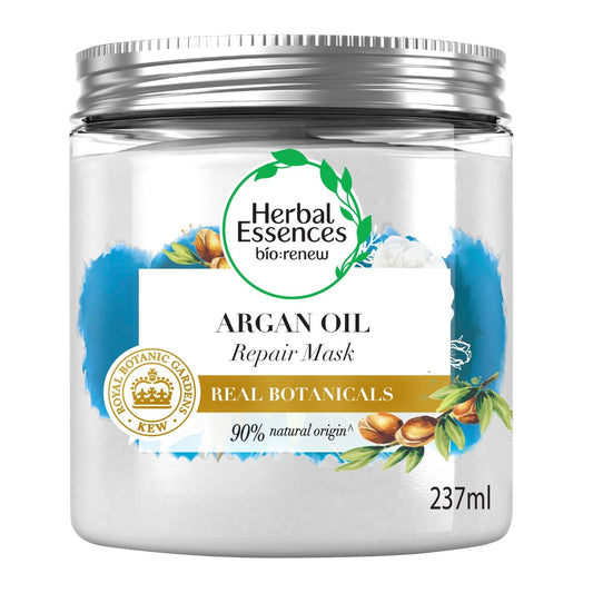 Herbal Essences, Argan Oil Hair Mask, 237Ml, For Dry, Damaged,Frizzy Hair|Paraben, Sulfates Free|For All Hair Types |Hair Mask For Men & Women, 1 Count