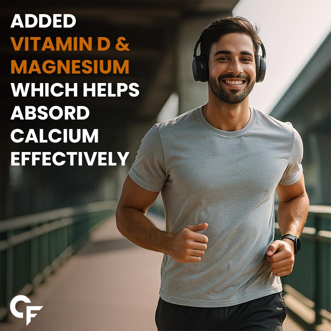 Carbamide Forte Calcium & Vitamin D3 Tablets | Calcium Magnesium Zinc - Bone Health & Joint Support - 120 Tablets, 227 Grams