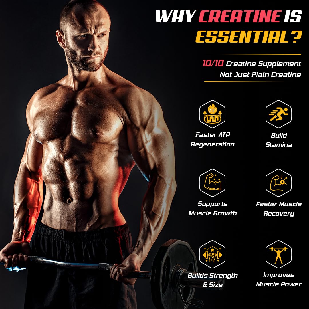 NATURYZ Creatine X7 Pure Micronized Creatine Monohydrate Post Workout drink | Rapid Absorption with Aminos | BCAA | ATP Transport Matrix | Muscle Growth & Strength | Power of 7 Blends | Muscle Builder- 250g(MixFruit Cocktail)