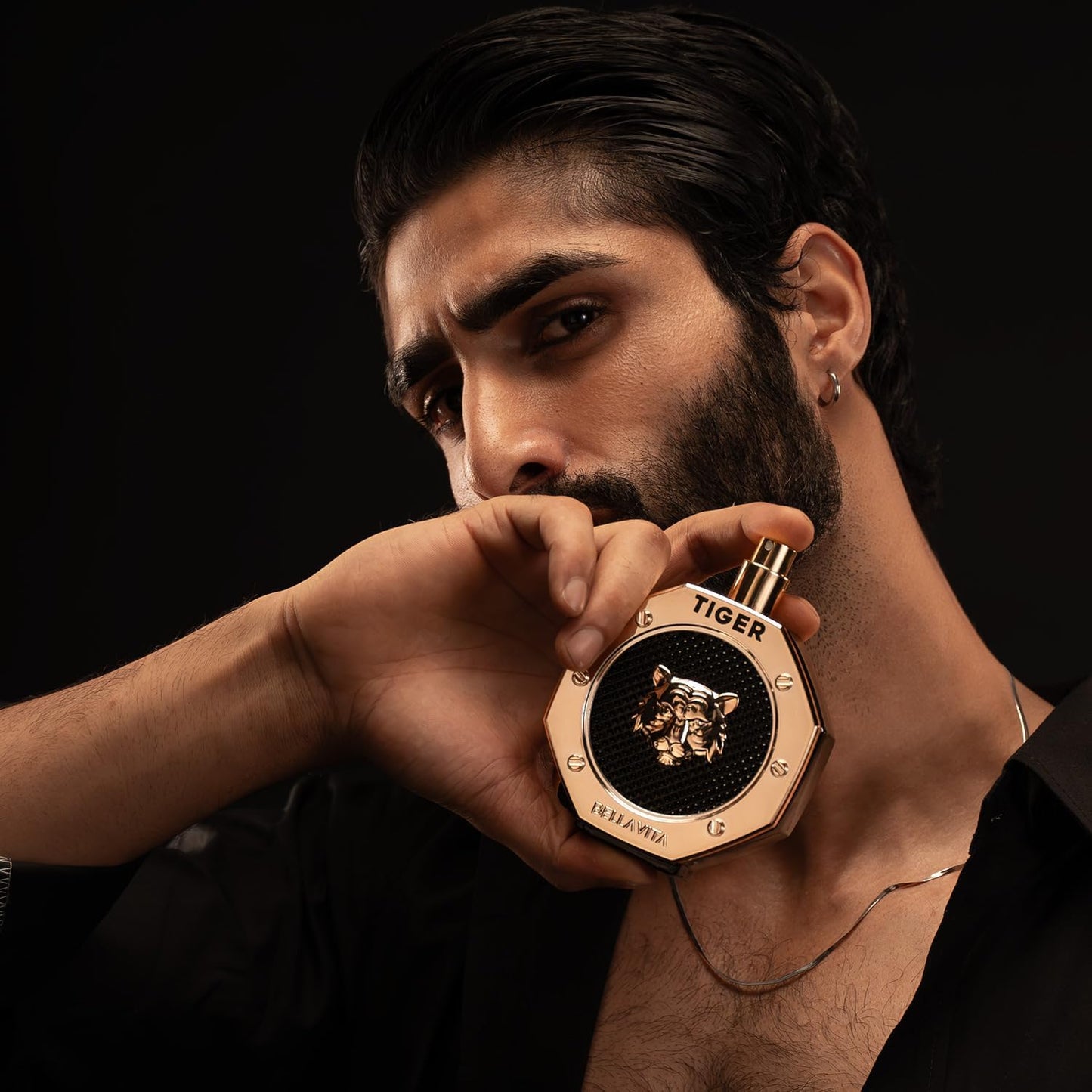 BELLAVITA TIGER | Long Lasting EDP 100ml Perfume for Man | with Bergamot, Pink Pepper, Patchouli, Lavender, Agarwood & Oud | Woody Premium Fragrance for Men