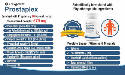 Trexgenics PROSTAPLEX Advanced Prostate Health function support formula (60 Vcaps) (1)