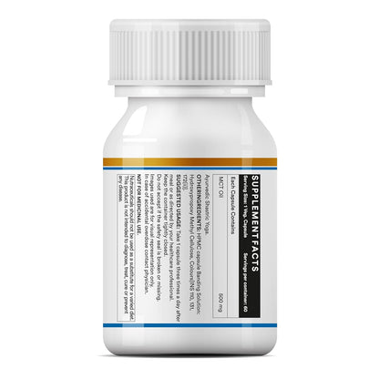 INLIFE Pure MCT Oil C8 C10 Keto Diet Friendly Advanced Products, Weight & Fat Management Food Supplement, 500mg - 60 Vegetarian Capsules (Pack of 1, 60, count)