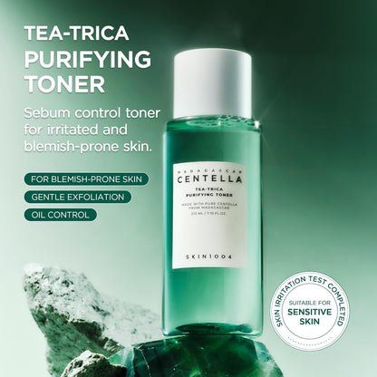 SKIN1004 Tea-Trica Purifying Toner, 210ml â€“ Acne Care & Soothing Hydration Facial Toner with Tea Tree & Centella Asiatica for Oily, Sensitive & Acne-Prone Skin, Korean Skincare Formula