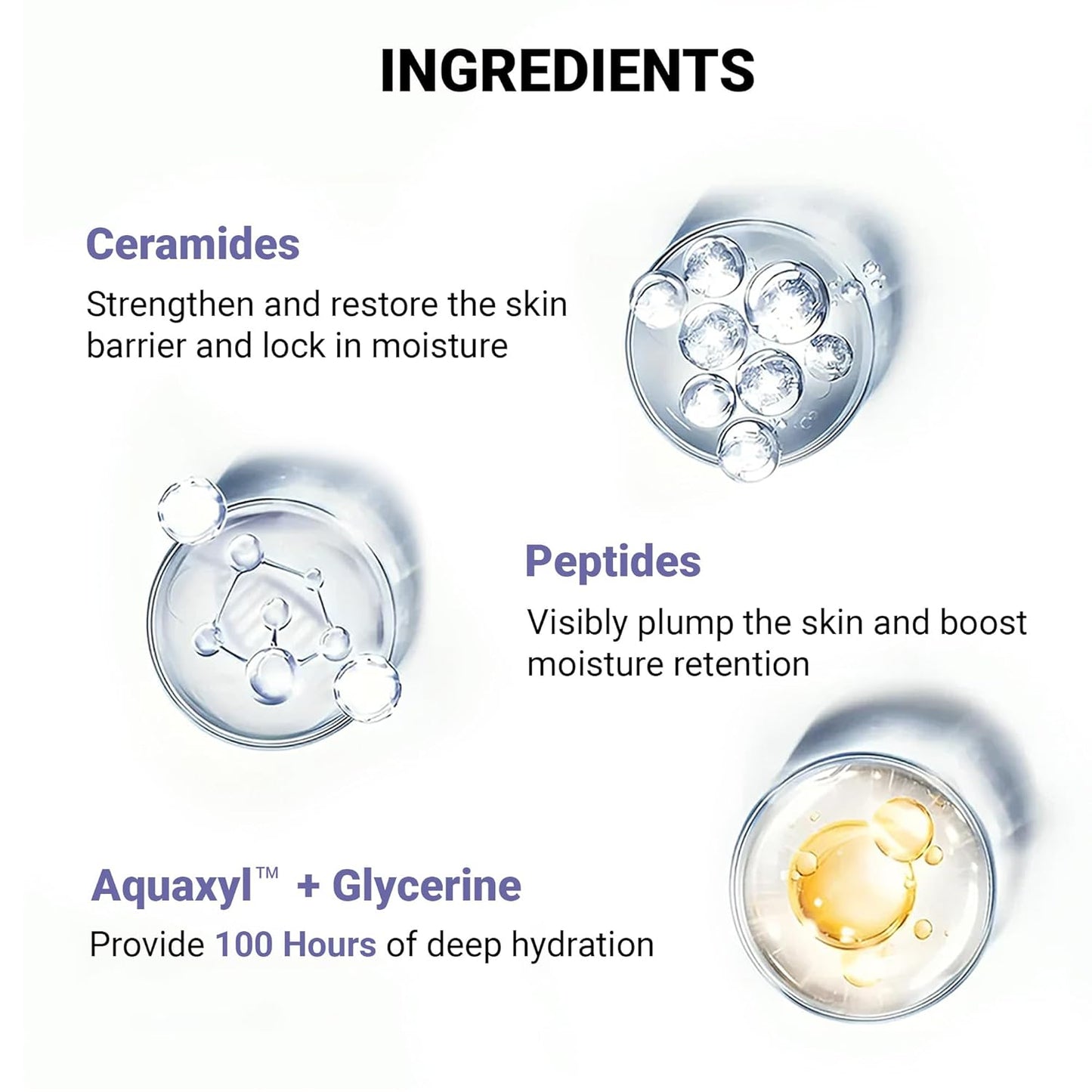 SEREKO Hydra Creme Ceramide Moisturizer Cream for Face â€” Skin Barrier Repair & Long-Lasting Hydration up to 100 hrs | Peptide + Ceramide Gel Formula | Lightweight | All Skin Types | 50 ml