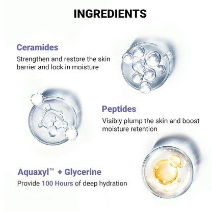 SEREKO Hydra Creme Ceramide Moisturizer Cream for Face â€” Skin Barrier Repair & Long-Lasting Hydration up to 100 hrs | Peptide + Ceramide Gel Formula | Lightweight | All Skin Types | 50 ml