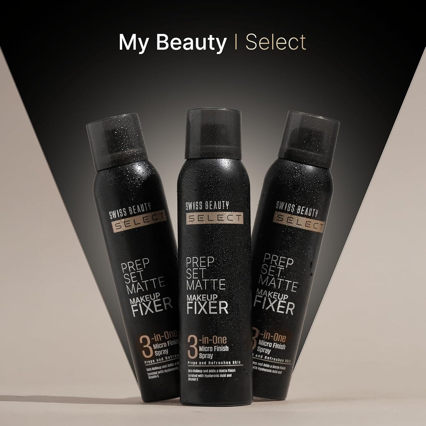 Swiss Beauty Prep Set Matte Makeup Fixer | Natural Matte Finish | With Vitamin E and Hyaluronic Acid | Long Lasting | 3-in-1 micro-fine spray | 120ml