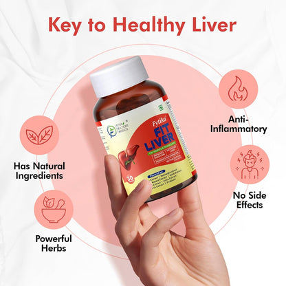 Fytika Fit Liver - 30 Tablets | Liver Detox Supplement | Liver Detox with Milk Thistle, Kalmegh, Kutaki, Kasani, Haldi | For Men & Women