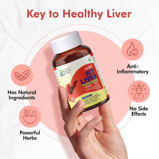 Fytika Fit Liver - 30 Tablets | Liver Detox Supplement | Liver Detox with Milk Thistle, Kalmegh, Kutaki, Kasani, Haldi | For Men & Women