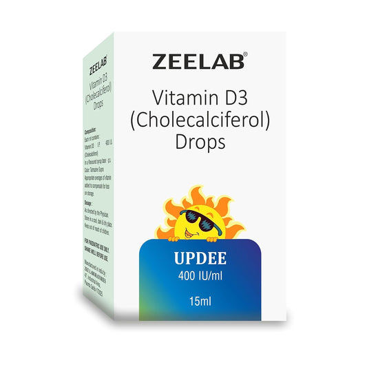 Zeelab Updee Drops 400 IU/ml | Vitamin D3 (Cholecalciferol) Drops - 15ml