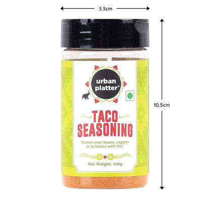 Urban Platter Mexican Taco Seasoning, 100g (Authentic Mexican Style Taco Spice Blend | Ideal for Veggies, Beans and Protein Mix)