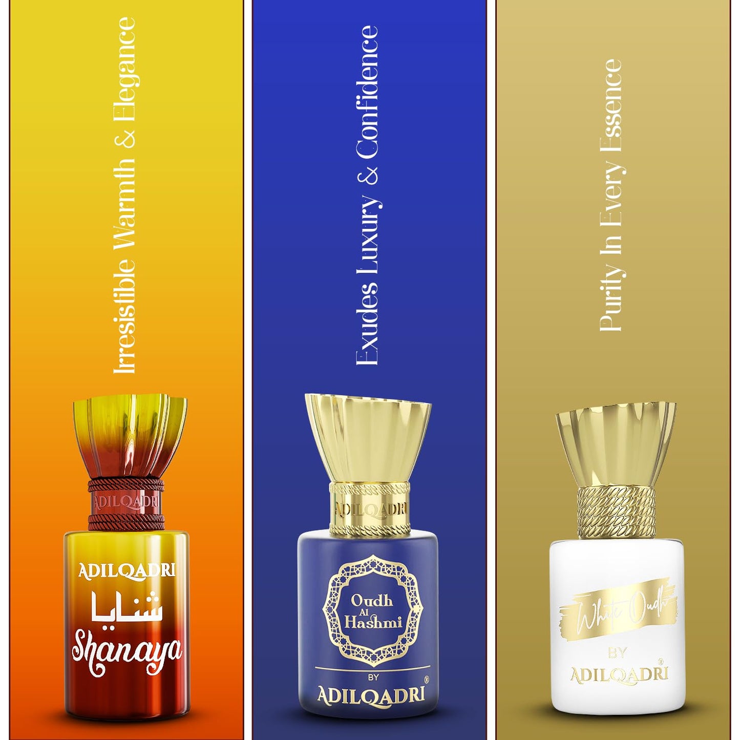 Adilqadri Assorted Luxury Attar Combo Perfume Gift Set for Men & Women (Pack of 6) â€“ Non-Alcoholic Roll-On attar Collection | Long-Lasting Fragrance Set | Gift Hamper for Him & Her | Ideal for Special Occasions | 5.5ml Each