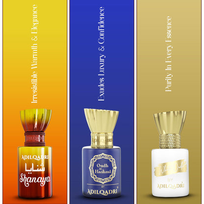 Adilqadri Assorted Luxury Attar Combo Perfume Gift Set for Men & Women (Pack of 6) â€“ Non-Alcoholic Roll-On attar Collection | Long-Lasting Fragrance Set | Gift Hamper for Him & Her | Ideal for Special Occasions | 5.5ml Each