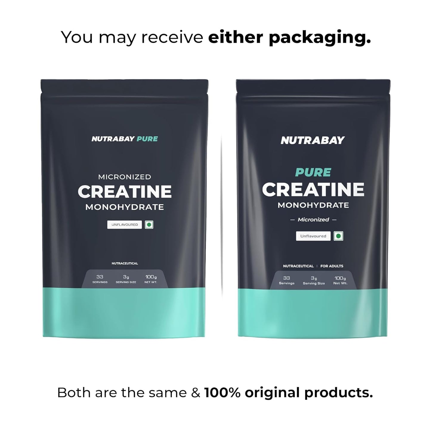 Nutrabay Pure Micronised Creatine Monohydrate Powder 3000 mg/Serving â€“ Pre/Post Workout Supplement for Muscle Gain & Recovery |33 Servings â€“ 100g, Unflavoured | Trustified Certified | 100% Authentic
