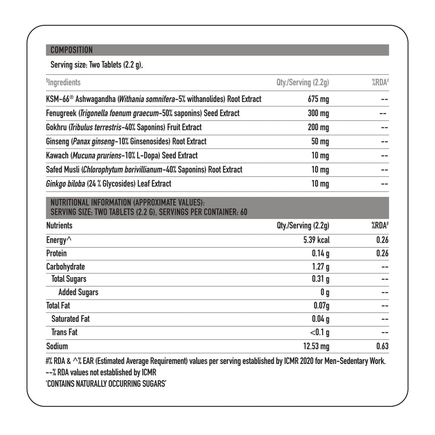 TrueBasics T-Boost,Testosterone Supplement For Men|With Ksm 66 Ashwagandha,Safed Musli,Gokshura,& Ginseng|For Energy,Stamina & Muscle Strength,1 Count,120 Capsules