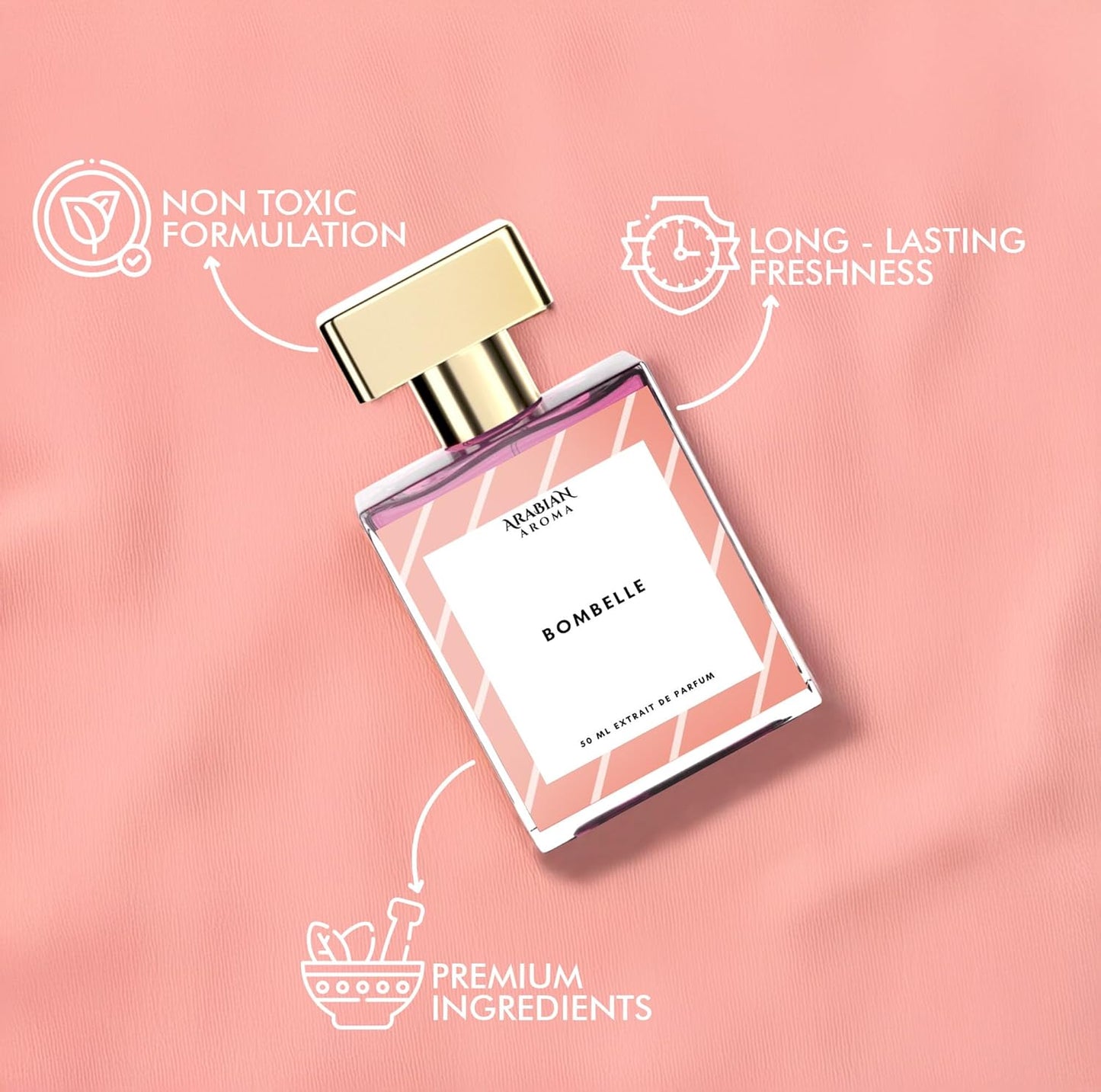 Arabian Aroma Bombelle Eau De Parfum 50ML for Women | Fruity Floral Sweet Perfume | Long Lasting Luxury Fragrance