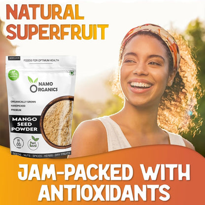 Namo Organics - Mango Seed Powder - 250 Gm - B12 Rich | No Preservatives | Double Filtered | No Added Impurities (250 Gm)