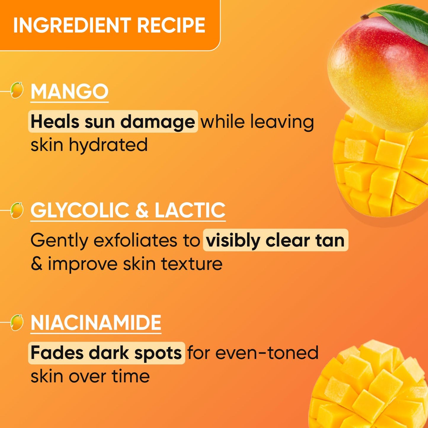 Dot & Key Mango Detan Gel Face Wash | Gently Cleanses Skin From Dirt & Oil | Fades Stubborn Tan | For All Skin Types | 100ml