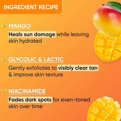 Dot & Key Mango Detan Gel Face Wash | Gently Cleanses Skin From Dirt & Oil | Fades Stubborn Tan | For All Skin Types | 100ml