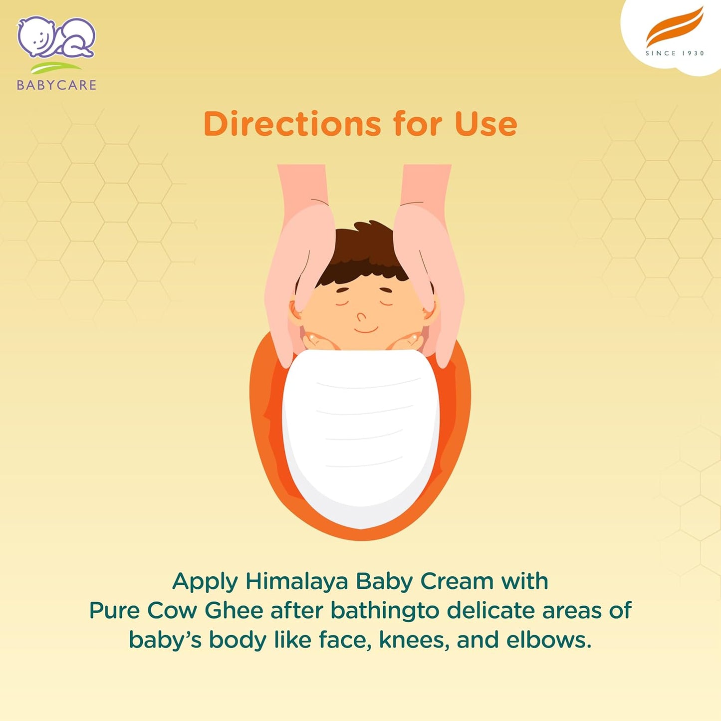 Himalaya Baby Cream with Pure Cow Ghee & pH5.5 (200ml) | Moisturizes & nourishes skin all day long | For Dry and sensitive skin