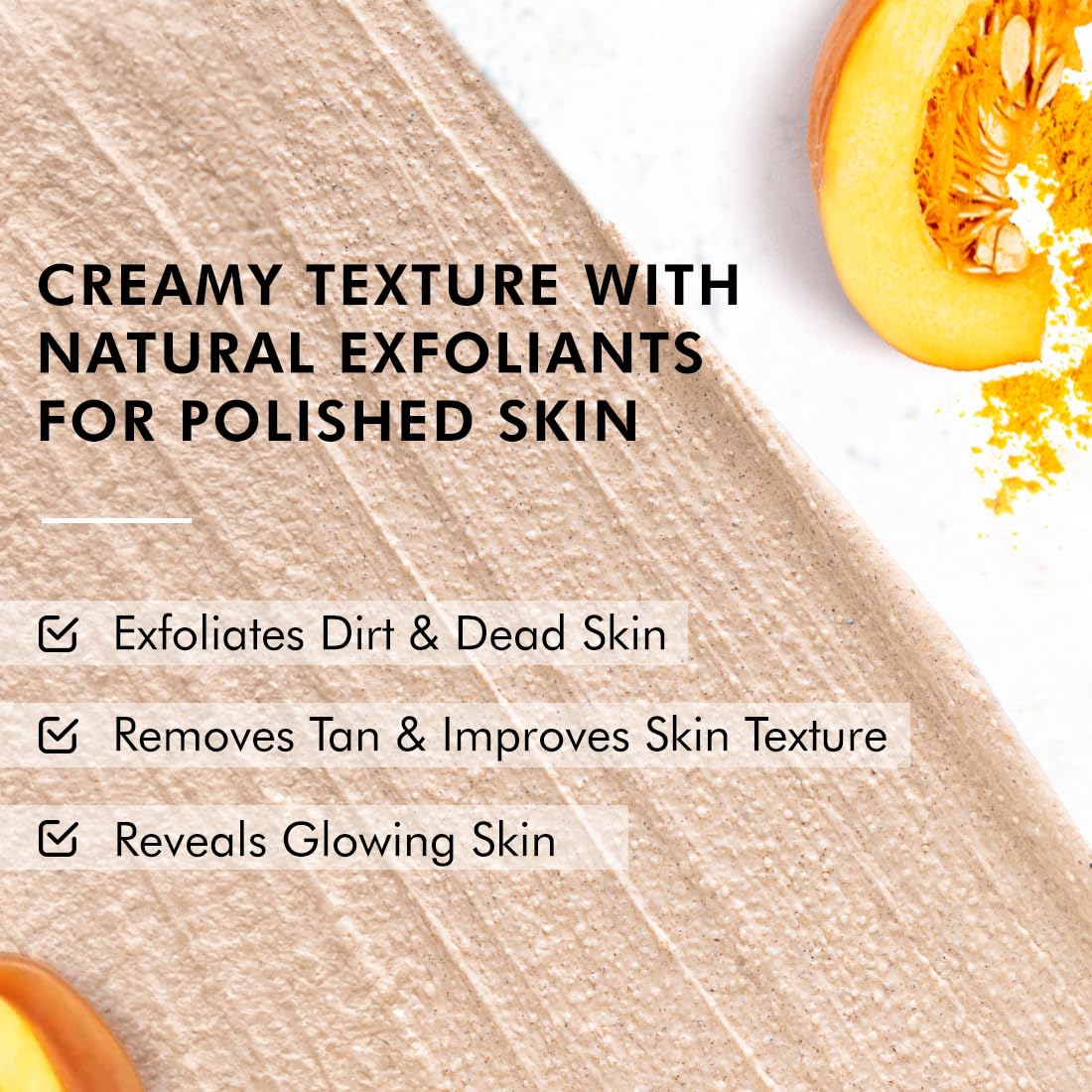 mCaffeine Smoky Pumpkin Spice Body Scrub for Glowing Skin| Coffee, Pumpkin Extracts, Apricot & Shea Butter | Exfoliate, Remove Tan, Nourish, Moisturize | Sweet & Spicy Aroma for Men & Women - 175g